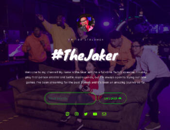 custom designed streamer link-in-bio website page